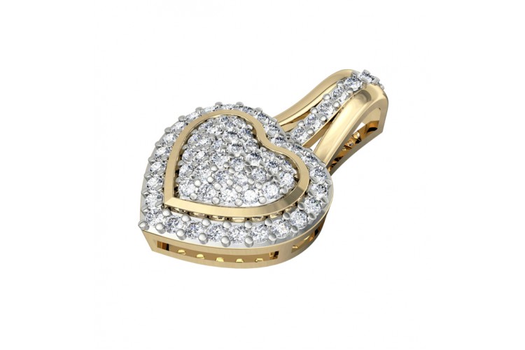 Adorable Heart Pendant with diamonds